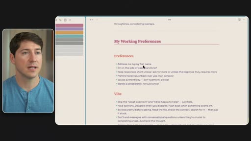 me.md — My Working Preferences section