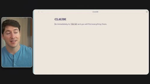 CLAUDE.md file — one-line redirect to me.md